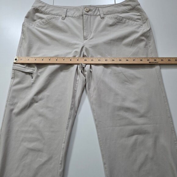 Eddie Bauer Hiking Pants Women 10 Beige Roll Up Hem Stretch Lightweight Outdoors - Picture 5 of 16